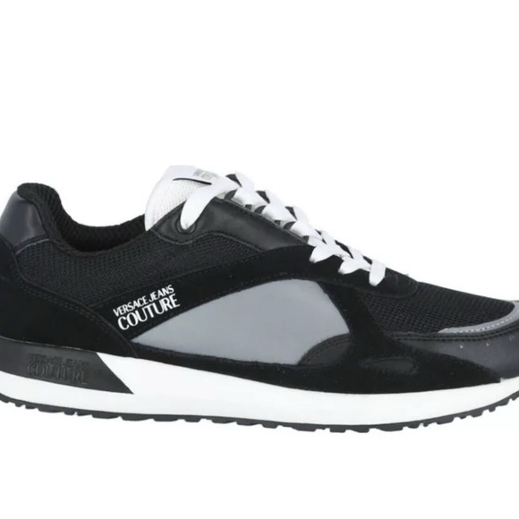 Versace Jeans Couture Men's Sneakers Shoes Contrasting Black Gray Sz 11.5 - Picture 1 of 3